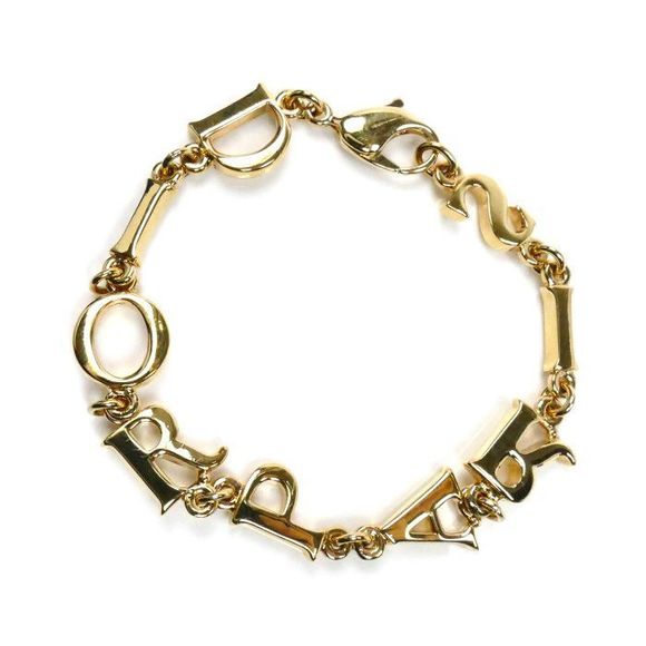 Christian DIOR GP Diorparis Logo Bracelet 19cm (748in) Ladies Preowned - Picture 1 of 4